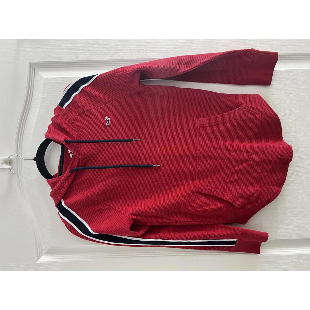 Hollister Red Sweatshirt with Stripe Detail XXS